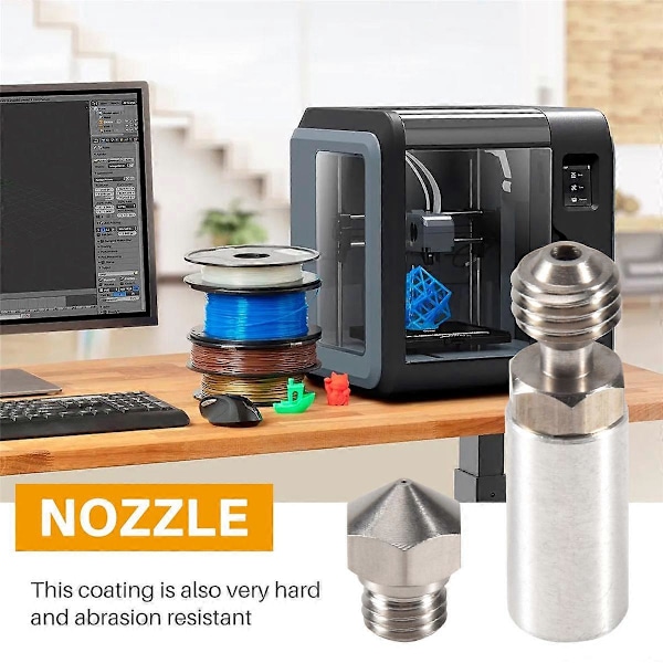 0,4 mm MK10 Hotend-sæt i metal, dyse til Wanhao, FlashForge, PowerSpec