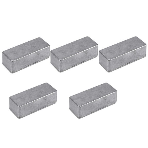 5 st Gitarr Effekter Pedal Aluminium Stomp Box Kapsling för DIY Gitarrpedal Kit 1590A