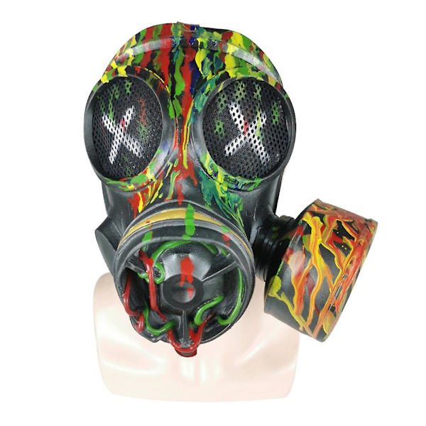 Halloween Kamouflage Gasmasker för Vuxna Latex Mask Party Cosplay Rekvisita