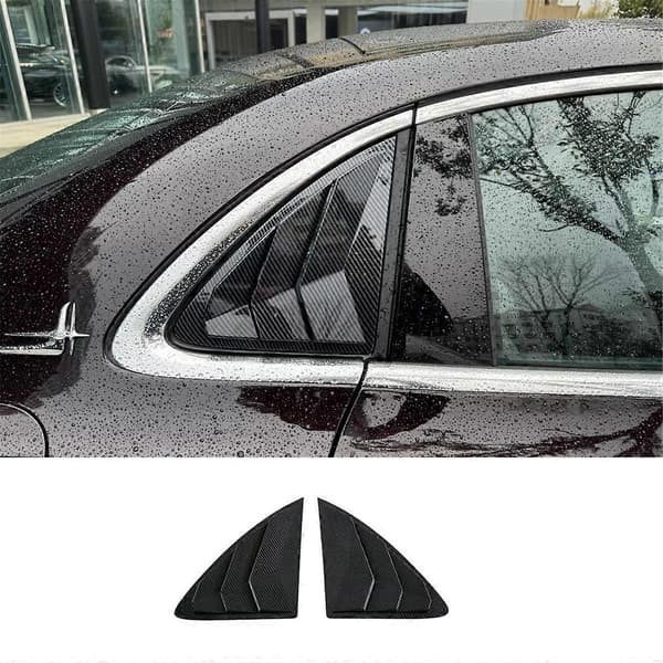 Bakre Sidofönsterjalusier för E-Klass W214 2024 Tillbehör Luftventil Scoop Jalusier Trim ABS Kolfiber