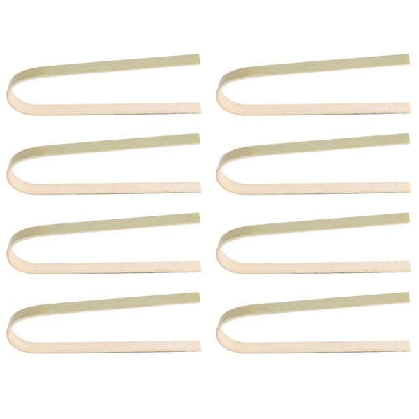 80 st Mini Bambu Engångs Brödtänger 4 Tum Toast Tänger Engångs Matlagningstänger Matservering