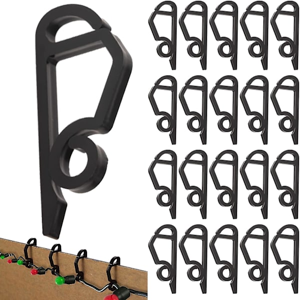 120 Pakk Julelys Klips Utenfor - Vanntett Julelys Hengere Takrenne Kroker for Chris