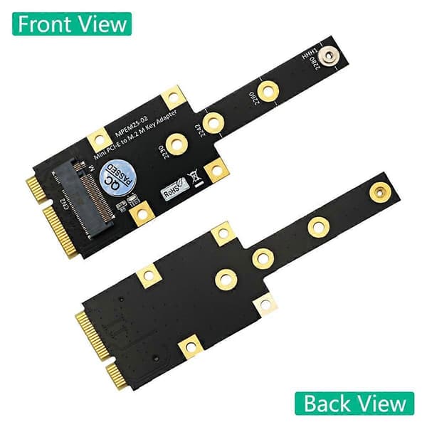 Mini PCI-E til M.2 M Key Adapter Mini PCIExpress til NVME SSD Konverter Riser Board Udvidelseskort til 2230 2242 2260 2280