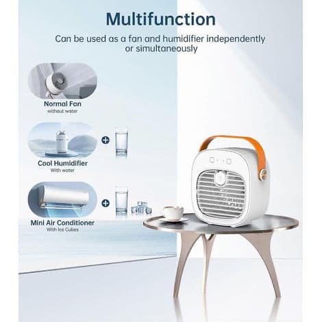 Bærbar airconditionventilator, personlig fordampende luftkøler