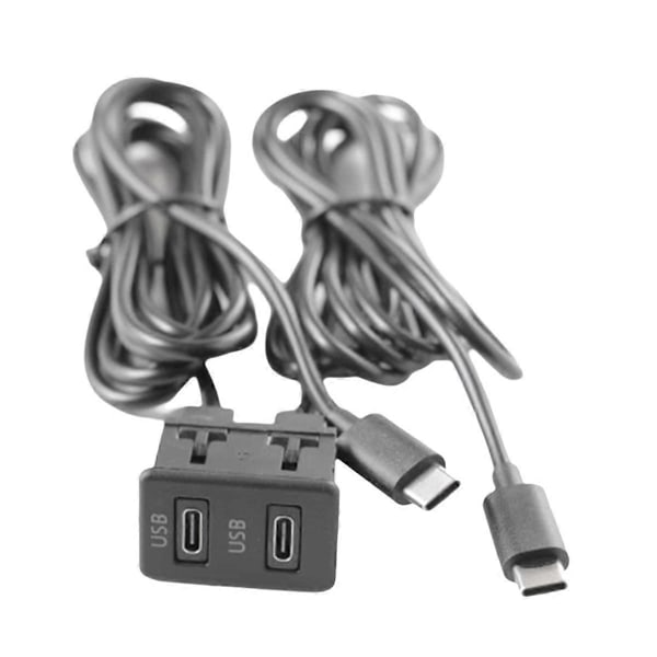 Auton Android-navigointilaitteen kaksois-TYPEC-sisääntulo USB-liitäntäpaneelin jatkojohto-adapteri Pa
