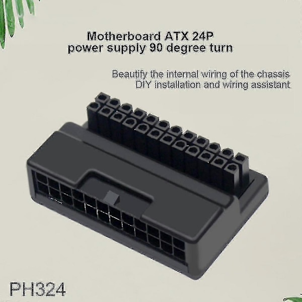 ATX 24-nastainen 90 asteen virtapistokkeen sovitin emolevylle - YuJia