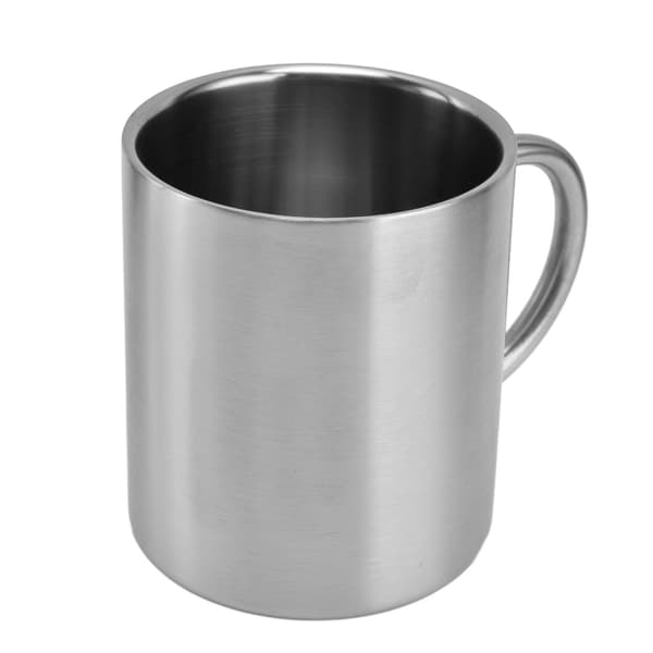 Dobbeltveggede kaffekrus i rustfritt stål tekopper for camping reise utendørs kontor 410ml