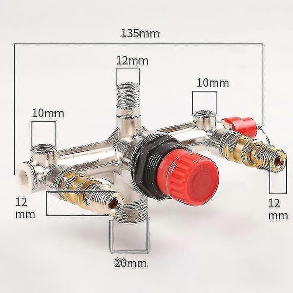 90-120psi Luftkompressor Grenrör Regulator Mätare Tryck Tålig Strömbrytare Kontroll S2024123013323