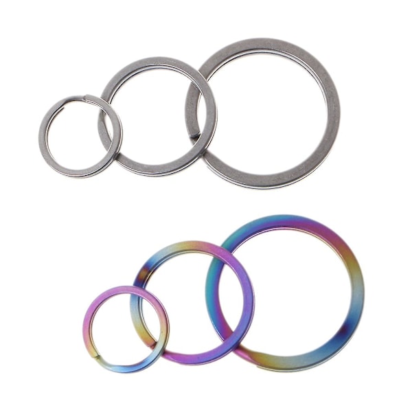 18/25/32mm Splitringe til nøgleholder i titaniumlegering Nøglering Split nøglering