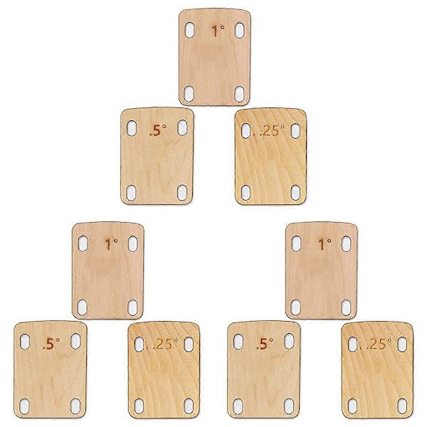 9 st Gitarrhalsskilar, Massivt Lönnträ Gitarrhalsskydd 0,25, 0,5 och 1 Grad Gitarr