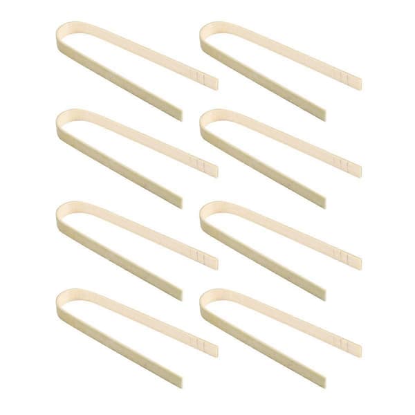 80 st Mini Bambu Engångs Brödtänger 4 Tum Toast Tänger Engångs Matlagningstänger Matservering