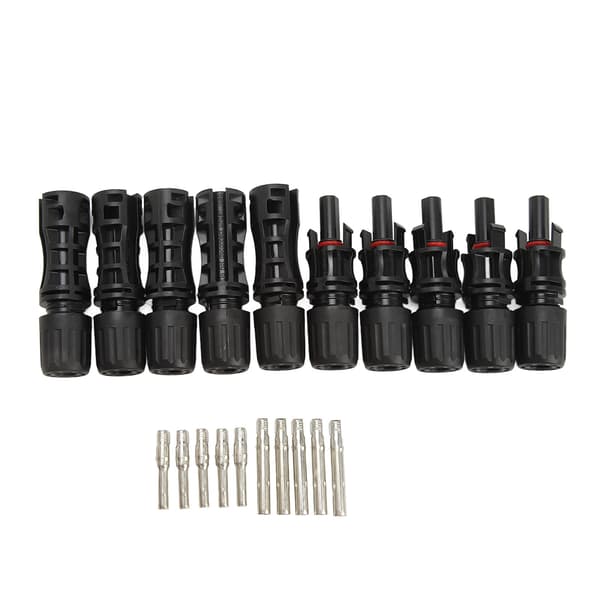 Solarkontakt 5 par IP67 Vanntett 1500V 30A Hann Hunn PV Panel Plug Kit