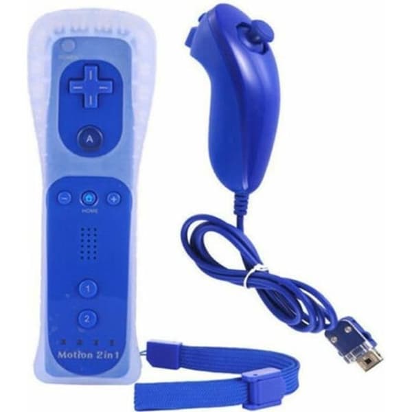 Gamepad - Nintendo - Motion Plus Remote Nunchuck - Bluetooth - Mörkblå - Kompakt och lättviktig