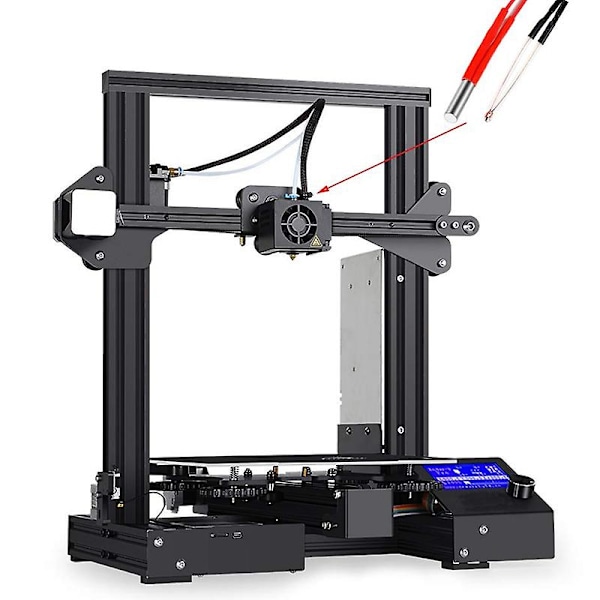 24V 40W Patronvarmer Termistor NTC 100K 3950 Tråd 1M til Ender 3 Ender 3 pro 3D Printer Tilbehør