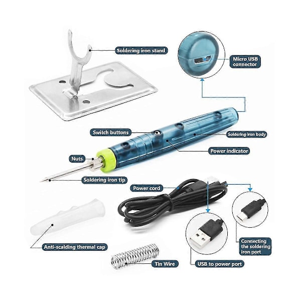 USB-driven Lödkolv 5V Lågspännings Lödkolv Set Lödverktyg