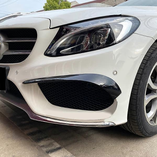 Bil Front Kofanger Spoiler Splitter Dækning til - C-Klasse W205 2015-2019 C200 C43 Sort