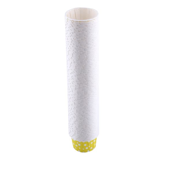 Gul fest bryllupspapir muffin kage cupcake forme - 100 stk