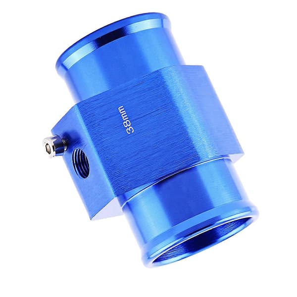 Universal Metal Bil Vandtemperatur Samlingsrør Slange Temperatursensor Adapter Blå 34mm