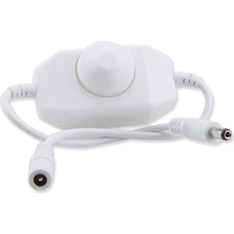 Inline LED lysstyrkejusteringskontakt, dæmpningscontroller, monokrom LED-lysstang, 12V-24V LED-dæmper