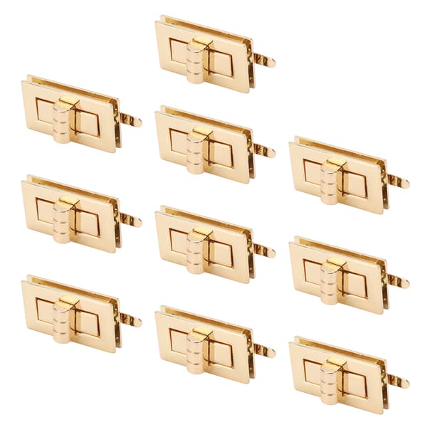 10 Pcs Antique Style Twist Locks, Sturdy Metal Bag Clasp for DIY Suitcase, Handbag Hardware