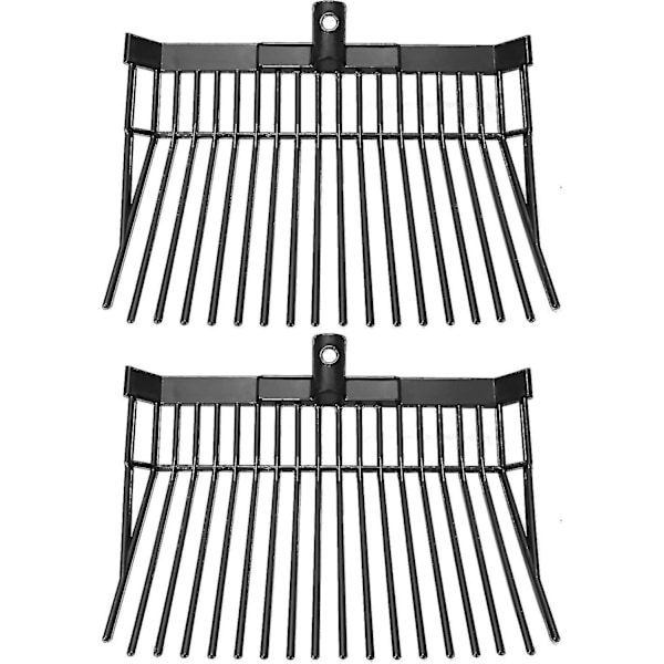 2 Pak Holdbare Rustfrie Pitchfork Hoveder, Stabile Polycarbonat Gaffeludskiftningshoveder Med 18 Tænder-hy