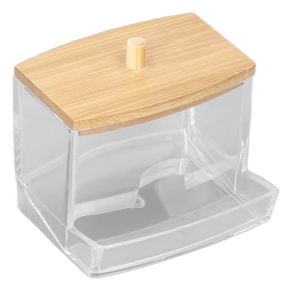 Cotton Swab Box Robust Durable Transparent High Smoothness Practical Storage Box with Lid