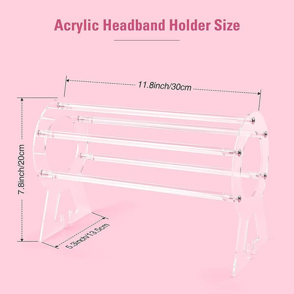 Hodebåndholder Klar, Akryl Hodebåndsorganisator, Hodebåndholder, Hodebåndsdisplaystativ, Hodebåndslagringstativ, Hårbåndstativ For Kvinner