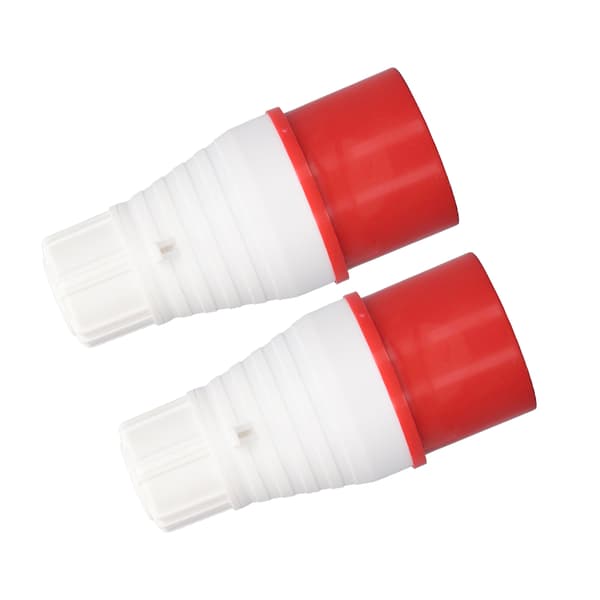 2 Pcs 5-Pin 32A Industrial Plug IP44 Waterproof PP Brass Socket 220-380V 240-415V