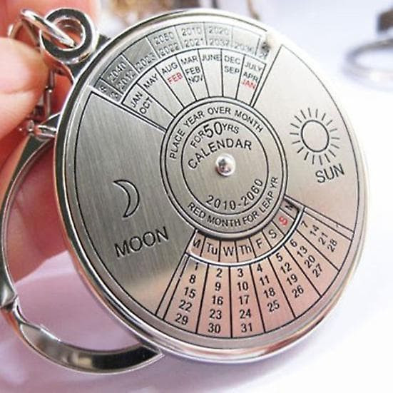 Årlig Evighetskalender Nyckelring Nyckelorganisatör Dekoration Present