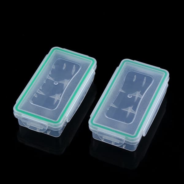 Vattentät 18650 batteriförvaringslåda - set med 2 hårda, slitstarka plastfodral