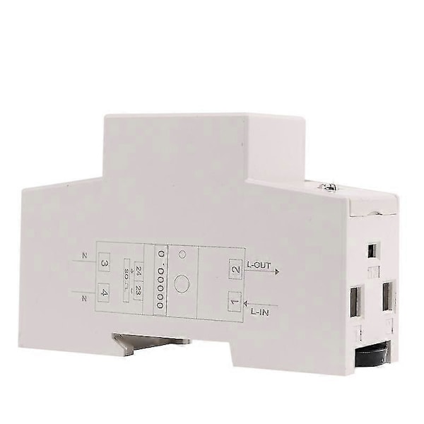 Yksivaiheinen sähkömittari 80A max modulaarinen, Yksitariffi, LCD-näyttö, Osittainen nollaus