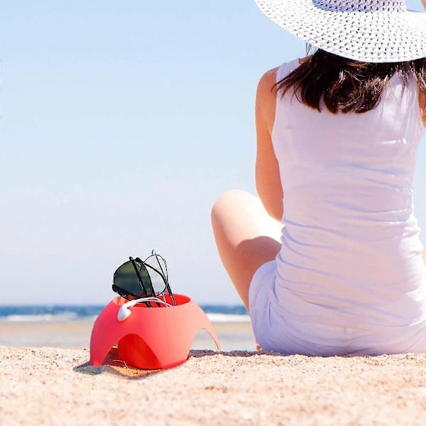 Strandsemestertillbehör, AOMAIS Strand Sandunderlägg Dryck Kopparhållare (Flerfärgad, 5-pack)