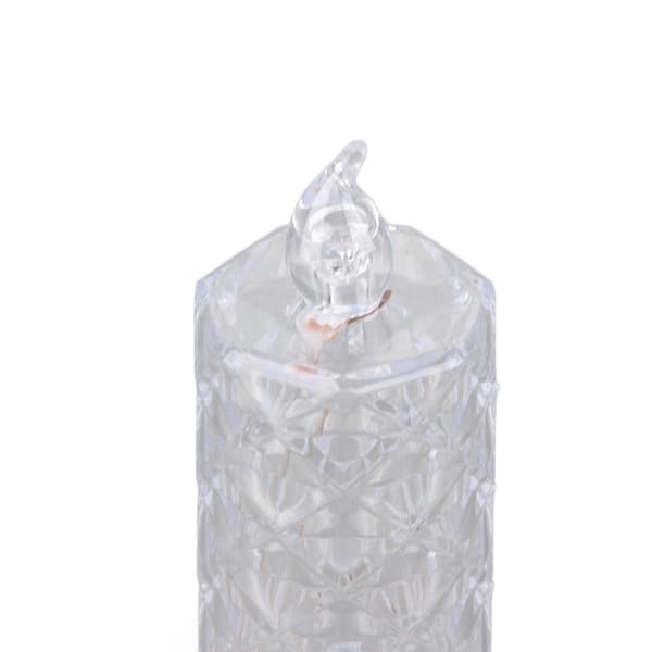 Romantic Flickering LED Night Light for Dorm, Battery Operated Table Lamp (2xAA, No Base)