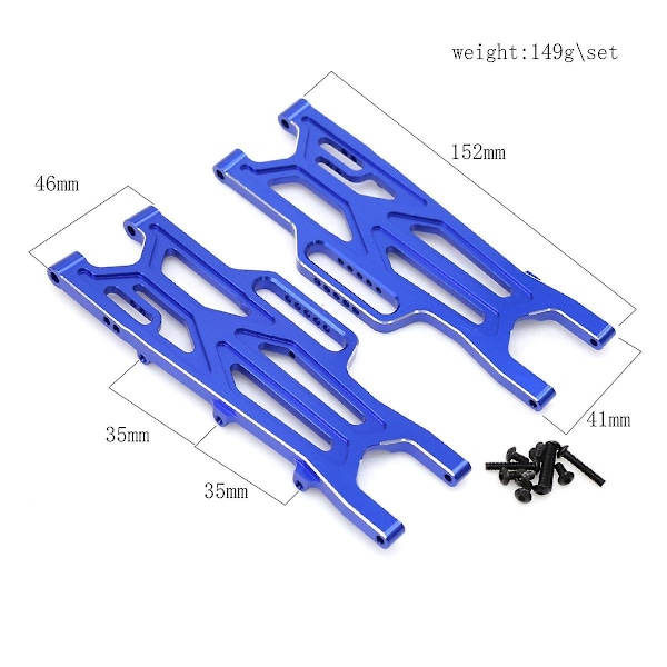 Metal Bagarmsvingarm ARA330710 til Arrma 1/10 KRATON 4S V2 RC Bil Opgraderingsdele Rød