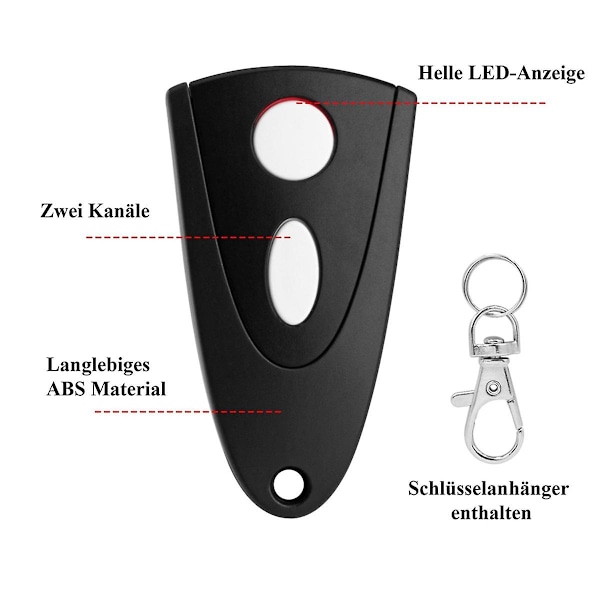 433Mhz Garagedörröppnare för Tormatic Novotron 502 MAX43-2 / 512 MIX43-2 Fjärrkontrollpaket med 2