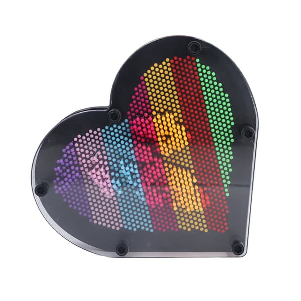 Rainbow 3D Heart Pin Art Board, Clone Handprint Modeling Needle Painting, Creative Hand Shape Decoration Gift