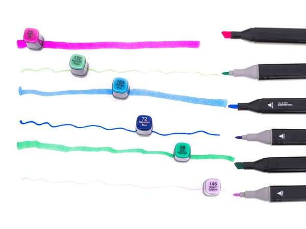 168-Pack Markers with Case - Colouring Pens Double Sided Pens