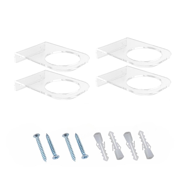 4 Pack Basketball Holder Wall Mount Acrylic Football Display Rack Invisible Clear Ball Holder Shelf