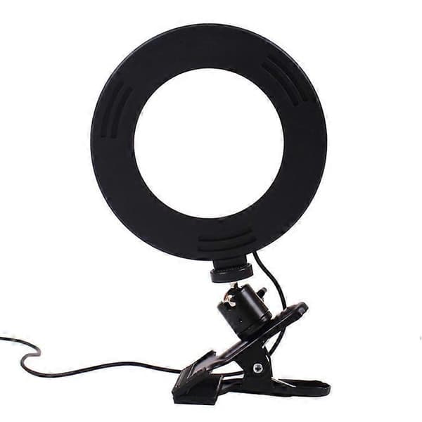 6 tommer Stærk Clip Fill Light med Justerbar Temperatur LED Ring Light Skrivebordscomputer Clip Light