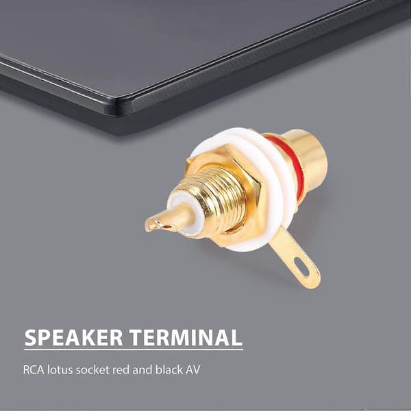 20 stk. Forgyldte RCA Terminal Jack Plug Hun Stik Chassis Panel Connector til Forstærker Højttaler