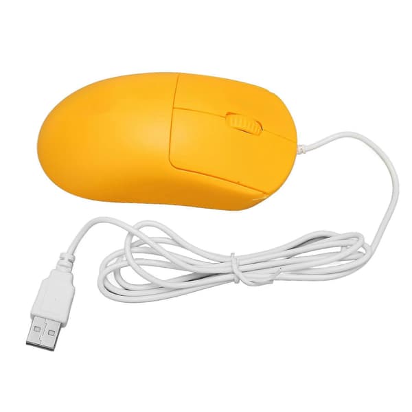 Trådløs Mus Optisk 1200DPI USB-Port Ergonomisk Design Plug and Play Datamus for Bærbare Datamaskiner Stasjonær PC Gul