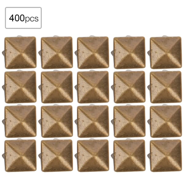 400 pcs 4-7 mm DIY Leather Craft Pyramid Studs Square Rivets for Bag Shoe Belt Bronze