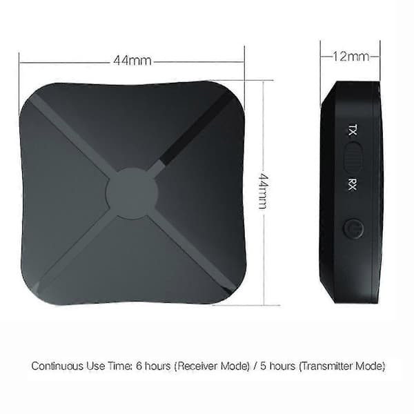2-i-1 Bluetooth Sender Mottaker Trådløs Adapter TV Stereo Lyd