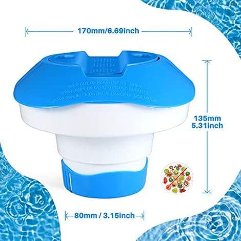 Flydende dispenser, flydende dispenser til klortabletter til swimmingpools, spabade, boblebade og springvand