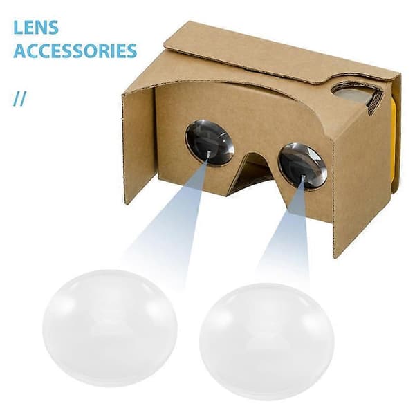 2x til Cardboard Virtual Reality VR BiConvex Linser Kun 37mm x 45mm