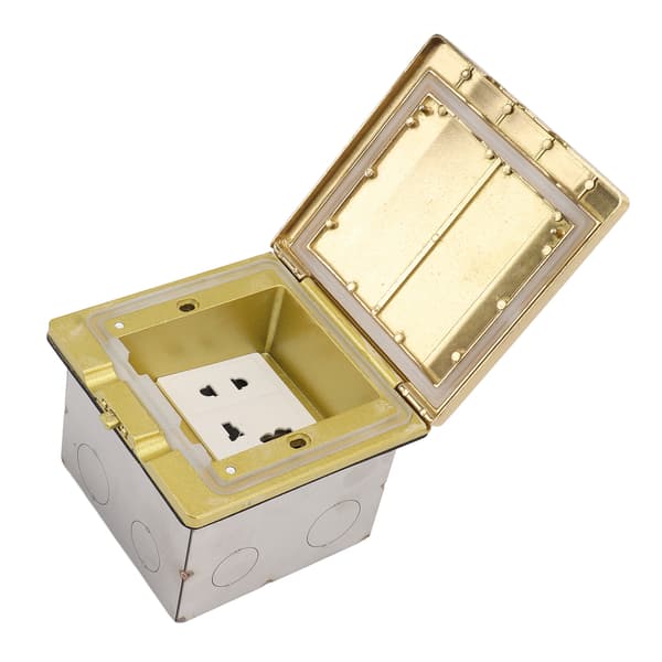 Hidden Floor Socket Brass Space-Saving Flame Retardant Heat Resistant Universal Socket 250V