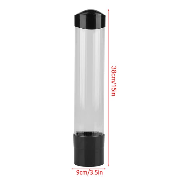Koppdispenser for 60-80 papir-/plastkopper med én-knappsfunksjon (svart)