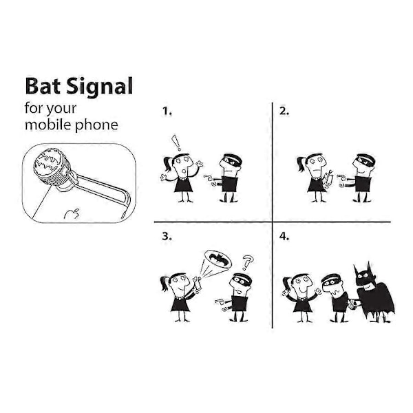 Bat Signal Mobil Blitz Batman Opkald Lys Sort-Yvan