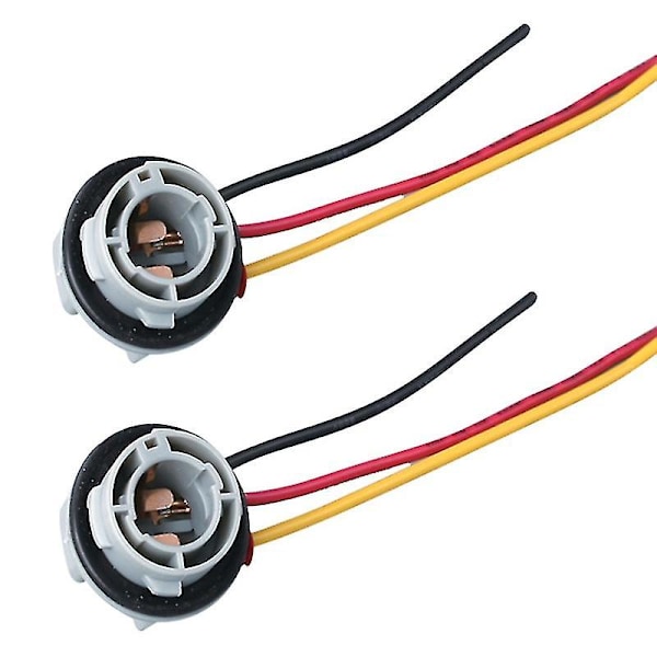 2pcs 1157 Bulb Socket Bay15d Lamp Holder P21/5w Adapter Base Connector For Car Turn Signal Light Brake Lamp With 14.5cm Cable