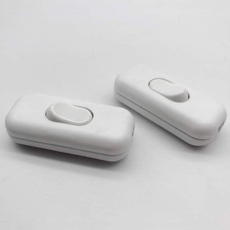 2 stk. dobbeltpolet vippebryter 6A 250V vippebryter dimmer/lysbryter, hvit